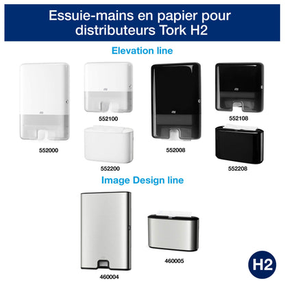 Tork Xpress extra soft Multifold Paper Towels 600297 white, 21 x 100 sheets & Xpress Tabletop Dispenser for Multifold Paper Towels 552200, Elevation Design - white