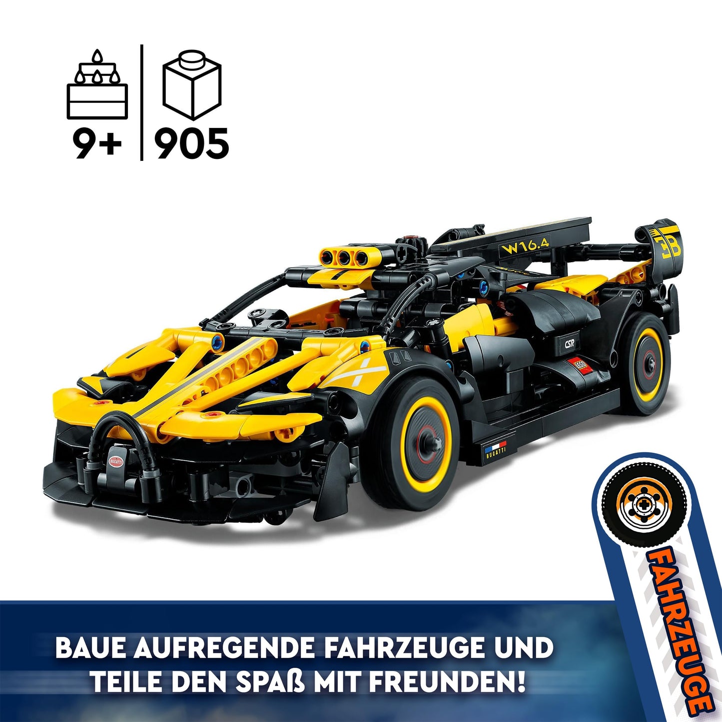 LEGO Technic Bugatti Chiron, car model building kit, sports car toy, iconic car set for collecting, building toy for ages 9 and up 42151