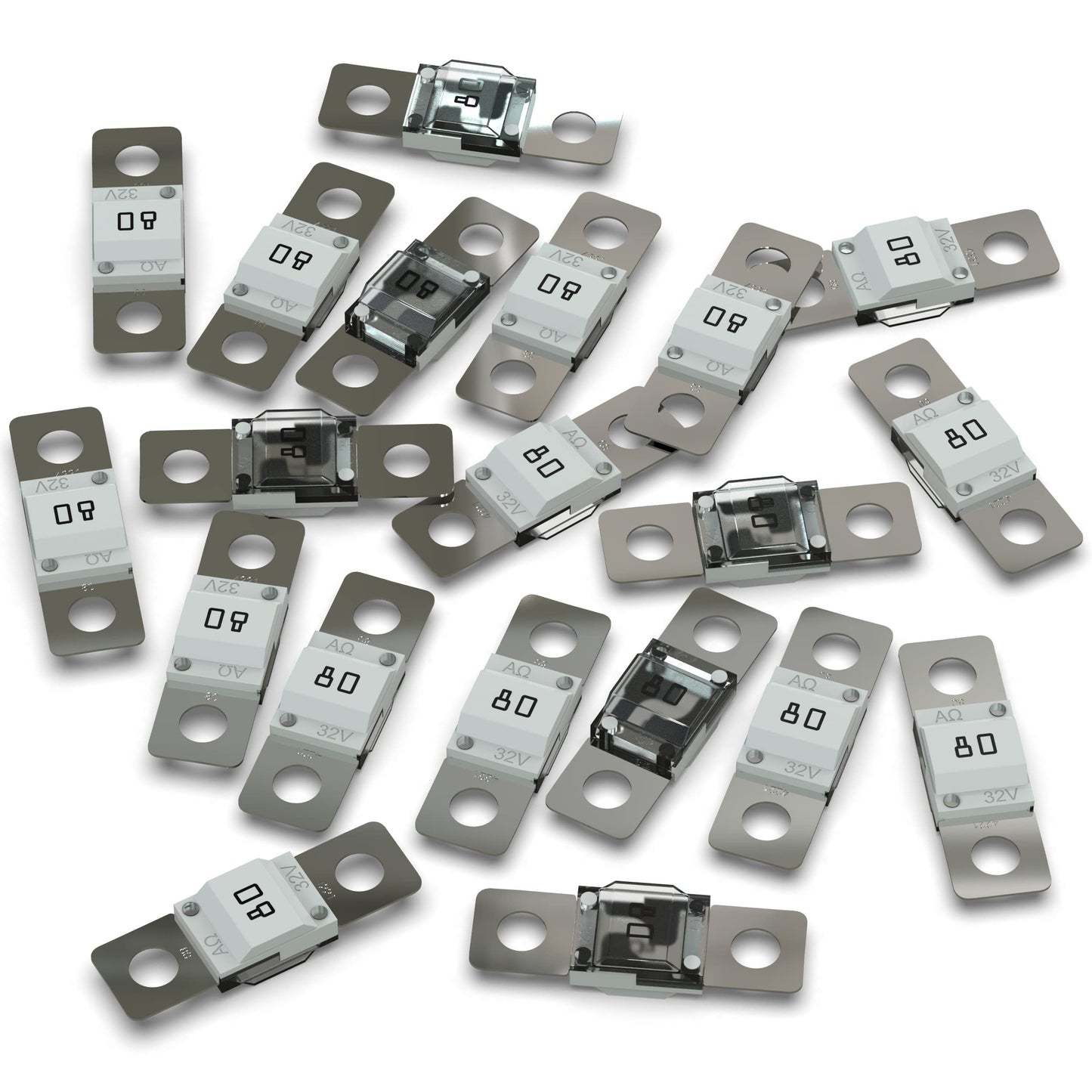 AUPROTEC Midi high-current fuse screw fuse 40A - 100A selection: 80A Ampere white, 20 pieces.