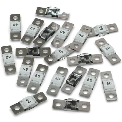 AUPROTEC Midi high-current fuse screw fuse 40A - 100A selection: 80A Ampere white, 20 pieces.