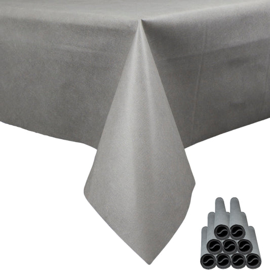 Sensalux tablecloth, washable, bulk pack, 10 pieces, 1m x 2.5m, Gray