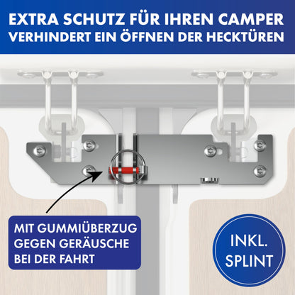 LAINFELD rear door lock | rear door anti-theft protection H1/H2 roof for e.g. FIAT Ducato, Citroen Jumper | Camping motorhome accessories | door security