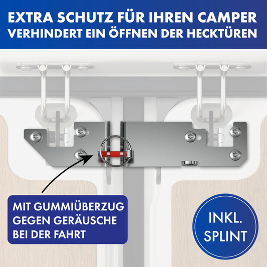 LAINFELD rear door lock | rear door anti-theft protection H1/H2 roof for e.g. FIAT Ducato, Citroen Jumper | Camping motorhome accessories | door security