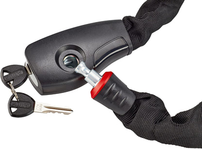ABUS chain lock Iven Chain 8210 - bike lock made of hardened steel & chain lock Steel-O-Chain 8807K - flexible bike lock made of hardened steel - ABUS security level 8-110 cm - black