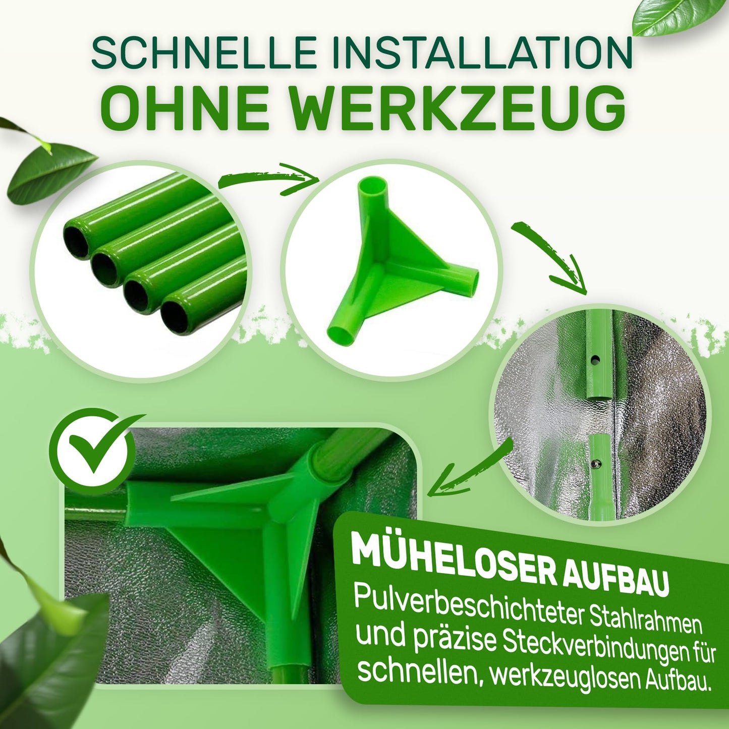Melko - Growbox 60x60x120 cm set with 3-in-1 meter - Light & waterproof grow tent made of extra-strong fabric with reflective inner lining - Grow tent cultivation tent for hydroponics for plant cultivation