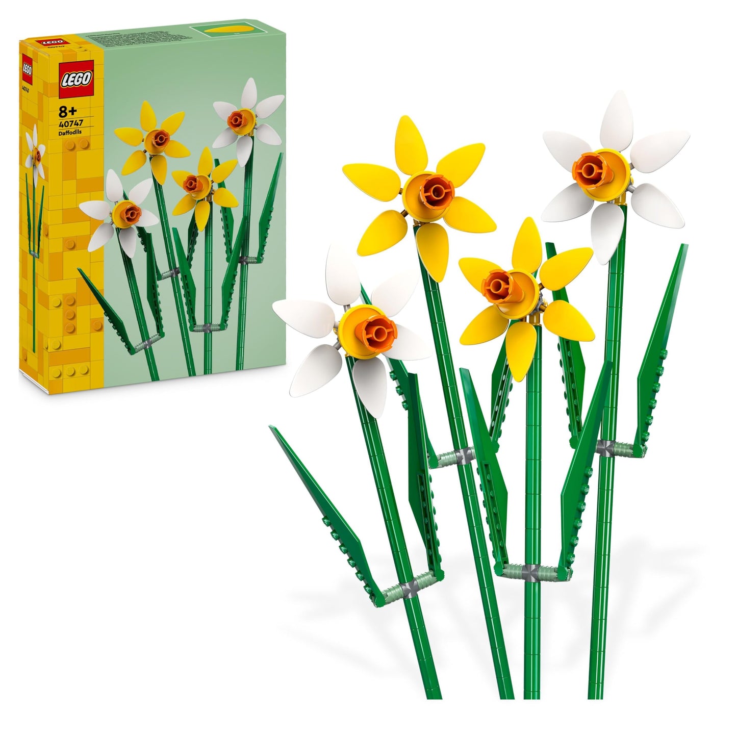 LEGO Creator 3in1 Watering Can with Flowers Set, Kids' Room Decor, Build a Watering Can & 40747 Creator Daffodils, Artificial Flower Set for Kids, Showcase this Bouquet.