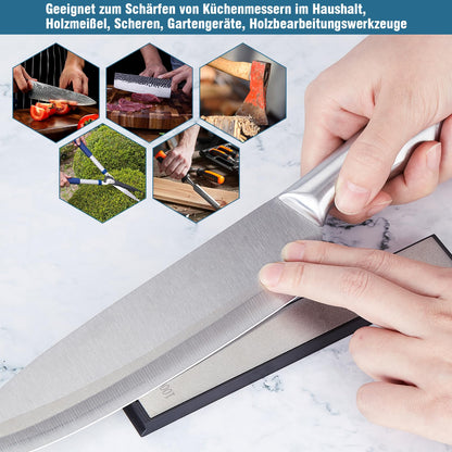 Image sharpening stone set 8 pieces diamond whetstone with grit 120/240/400/600/1000/1500/2000/3000 whetstone knife sharpener accessory for kitchen