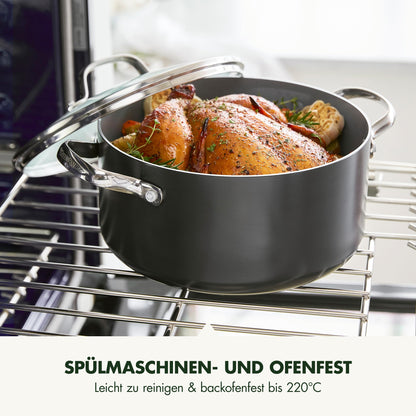 GreenPan Valencia Pro Hard-Anodized Healthy Ceramic Nonstick 11-Piece Cookware Set, Pots and Pans, PFAS-Free, Includes Skillets, Saute Pans, Induction, Dishwasher Safe, Oven Safe, Gray