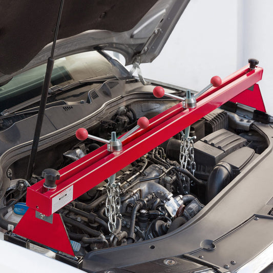 Arebos engine support 500kg [730-1480mm] fender crossbeam engine hoist motor holder motor crossbeam | Painted steel | Red