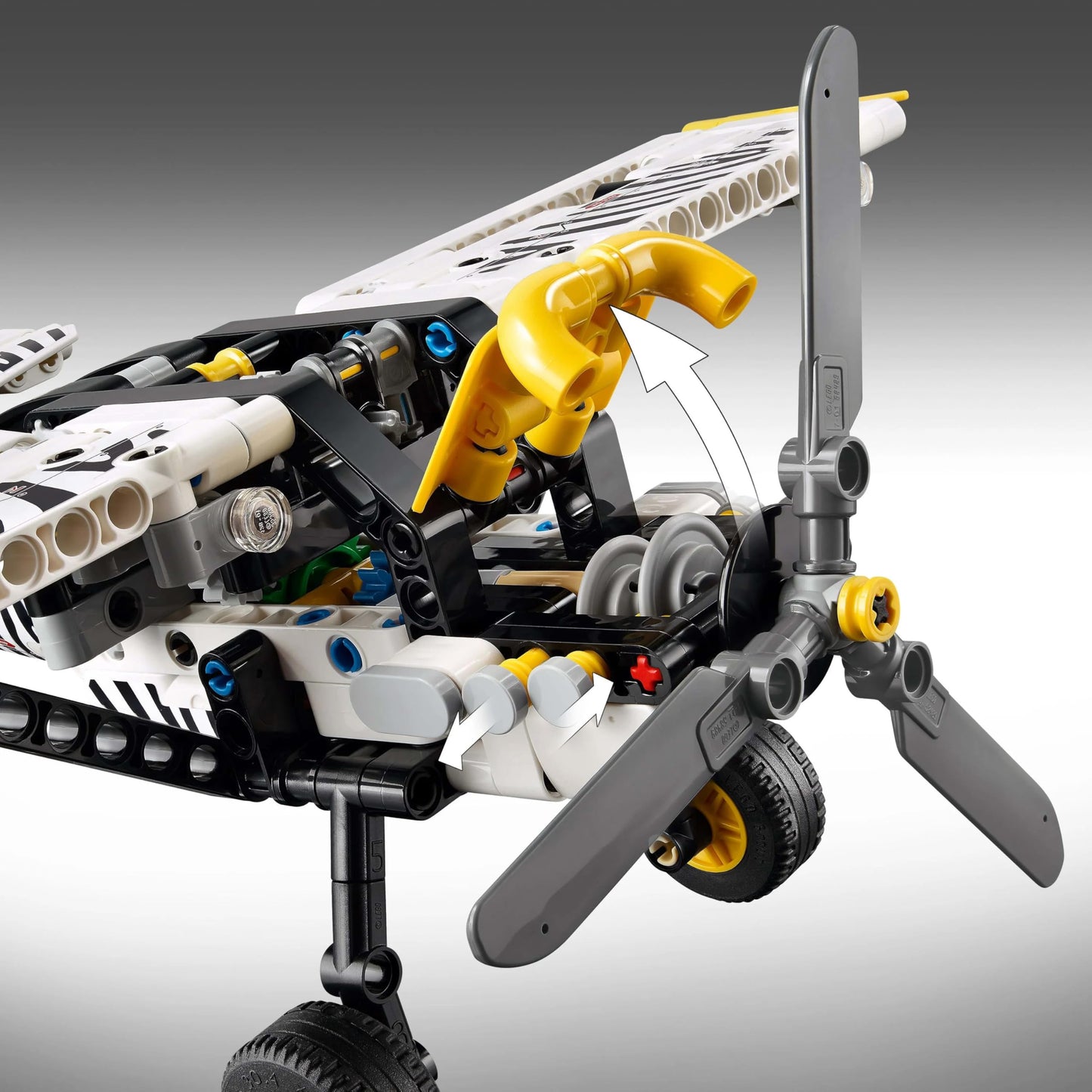 LEGO Technic Propeller Plane, Buildable Plane Toy for Kids, Gift for Boys and Girls aged 8+, Model aircraft with spinning propeller and 4-cylinder piston engine 42198
