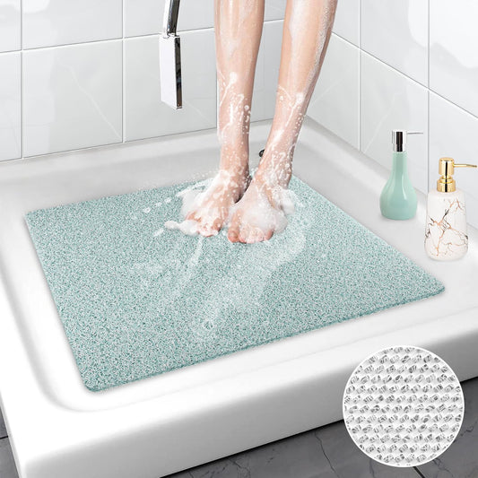 Square shower mat, non-slip anti-mold bath mat 53x53 cm, luffa shower mats for indoor shower, quick-drying bath mat for bathroom floor, bathtub mat for elderly people.