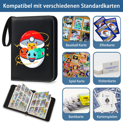Card collection album, 900 cards capacity with 9 pockets on 50 pages. High-quality waterproof PU leather. Great gift for kids.