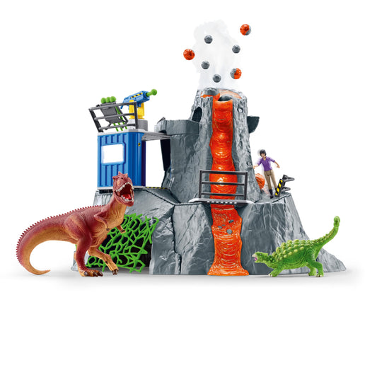 Sneak DINOSAURS | Big Volcano Expedition 42564 | Set incl. volcano with eruption function, Yuki, 2 Dino figures | great gift for girls and boys | Dinosaur toy for ages 3 and up | 60 pieces