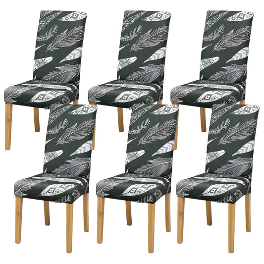 Sports Chair Covers 6 Pack Stretch Chair Covers for Dining Chairs, Removable Washable Chair Protection Decoration Chair Cover for Home, Kitchen, Hotel, Restaurant, Banquet, Wedding, Party