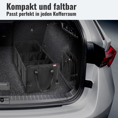 Achilles foldable car trunk box, car organizer, size-adjustable trunk bag, foldable basket, car bag, size-adjustable trunk organizer, velcro attachment on the bottom, 72 x 33 x 30 cm.