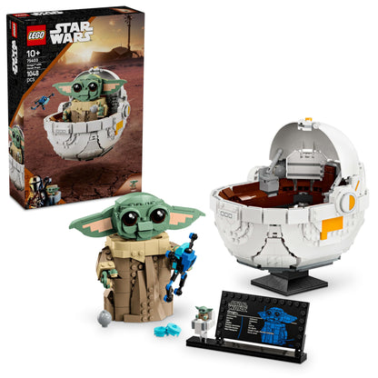 LEGO Star Wars 75403 Grogu in His Hover Pram from The Mandalorian - Collectible Minifigure - Build, Play, Display Model - Home Decor - Gift for Boys and Girls 10+