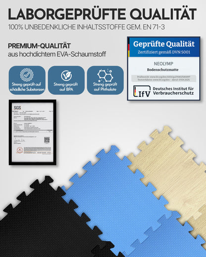 NEOLYMP Ground Protection Mat Fitness - 10mm extra thick training mat for fitness equipment, durable sports floor - puzzle mat floor, gymnastics mat, sports mat, fitness mat