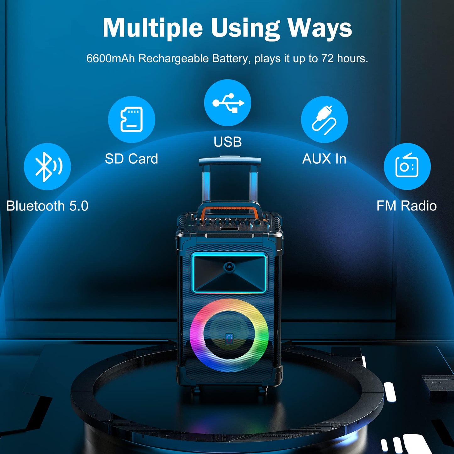 JYX Karaoke Machine, Karaoke System with 2 microphones, Portable Bluetooth Speaker for adults, Party Karaoke Speaker, Subwoofer PA System for gatherings, the best gifts for everyone.