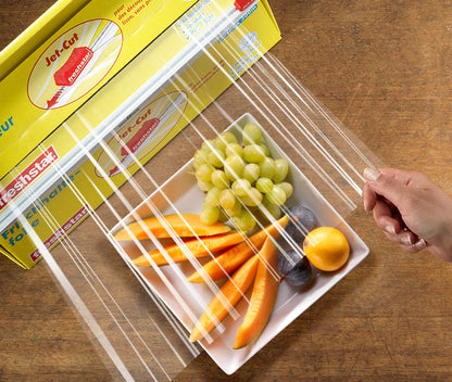 Jet-Cut cling film for cutting, gastronomy 45cm x 300m - extra wide, PVC transparent, 1 piece