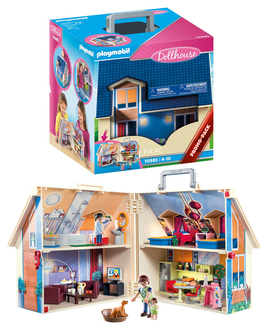 PLAYMOBIL | Dollhouse | Toy for children from 4 years | Take-along dollhouse with handle | 70985