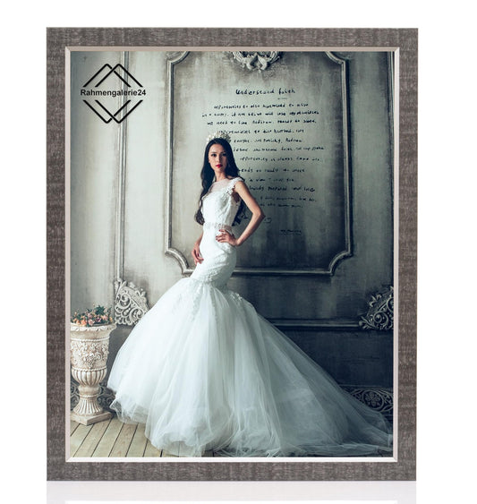 Gallery24 picture frame 50x100 cm New Elegance frame black vintage wood acrylic glass without mat portrait frame photo frame frame for photo or pictures MDF decorative frame without image