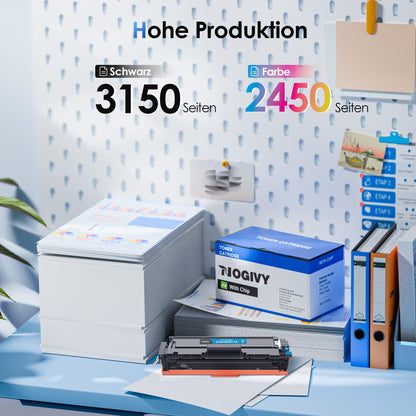 NOGIVY 207X Toner Set with Chip Compatible for HP 207X 207A Toner for Color Laserjet Pro MFP M283fdw Toner for M255dw M282nw M283fdn W2210X W2211X W2212X W2213X (Black Cyan Yellow Magenta, 4-Pack)