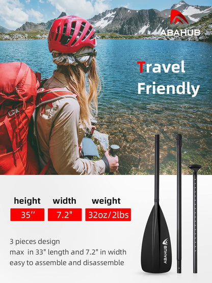 Abahub SUP Paddle Aluminum Adjustable Stand Up Paddle for Paddleboard, Aluminum Alloy PU-Coated Shaft 172-213cm Plastic Nylon Blade