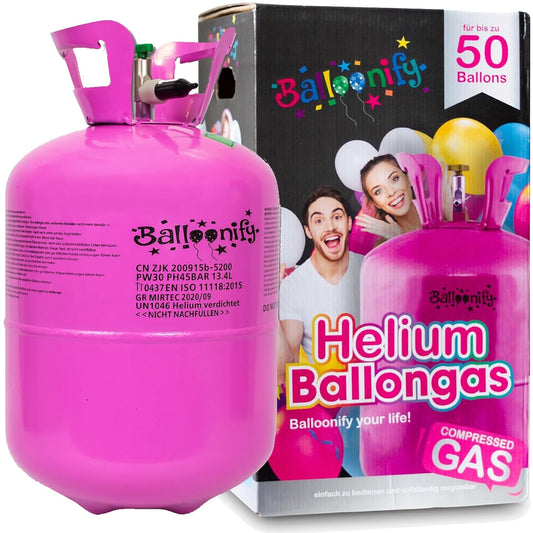 Balloonify helium tank for approximately 50 balloons foil balloons balloon gas 400 liters (0.40 m³) helium balloon gas