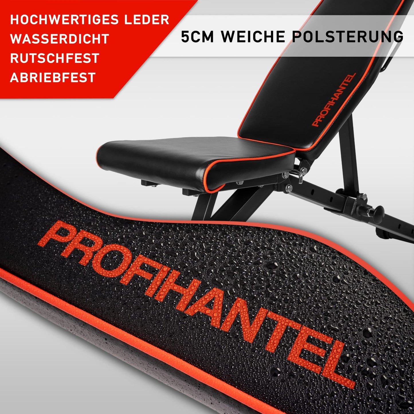 Professional dumbbell | Foldable Deluxe Dumbbell Bench | Space-saving & quick to fold | 21-level adjustable incline bench | Extremely durable with 550 kg weight capacity | With leg rest | Foldable and stable training bench