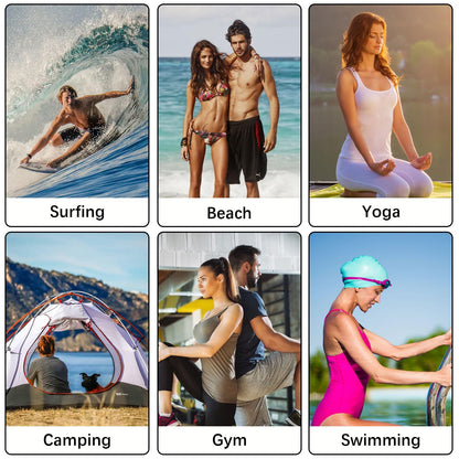 QKTYB Surf Poncho for Men and Women, Changing Robe Beach Adults Microfiber Lightweight and Quick Drying Towel Poncho Changing Poncho for Swimming Beach