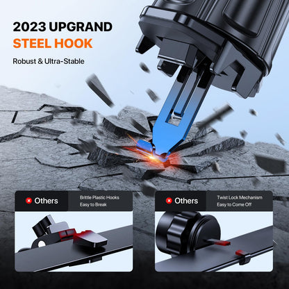 Miracase car phone holder, 360° rotatable universal phone holder for car vents, one-button release car holder for iPhone, Huawei, and other 4-7 inch smartphones.