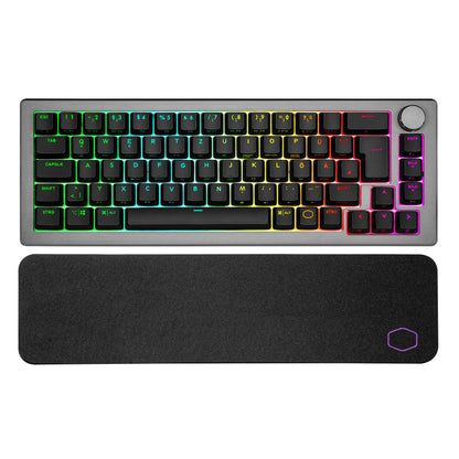 Cooler Master CK721 Mechanical Gaming Keyboard - 65% Layout, Brown Switches, RGB Lighting, Hybrid Wireless Technology, Precision Wheel - Space Grey, DE - QWERTZ