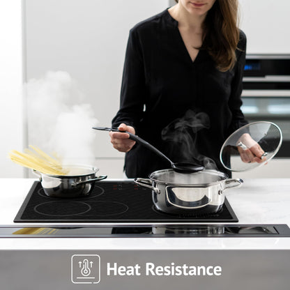 HomeMakers Translucent Induction Cooktop Protection Mat | Large 61x53 cm (Magnetic) kitchen mat protects cooktops from scratches | Heat resistant stove cover | Multifunctional silicone mat