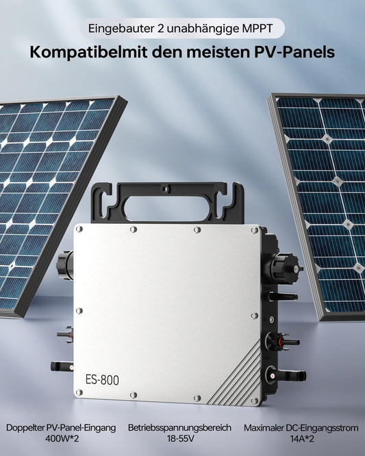 800W micro inverter, solar inverter with MPPT micro-solar grid feed-in, plug and play home easy installation WiFi monitoring with APP IP67 waterproof