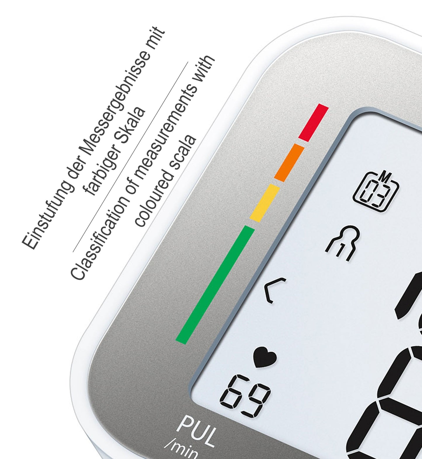 Sanitas SBC 15 wrist blood pressure monitor, fully automatic blood pressure and pulse measurement, warning function for possible heart rhythm disorders.