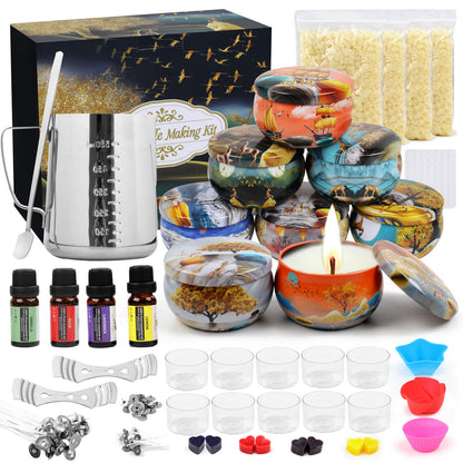 TEPENAR Unique Candle Making Set - Ideal candle making kit and scented candle gift set for Christmas, birthday, Mother's Day, women, and children.