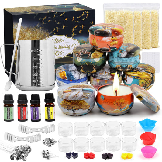 TEPENAR Unique Candle Making Set - Ideal candle making kit and scented candle gift set for Christmas, birthday, Mother's Day, women, and children.