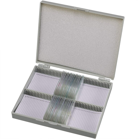 Bresser permanent microscope slides (set of 50) & microscope slides/coverslips (50x/100x)