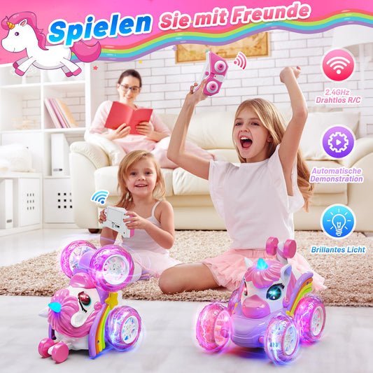 Hot Bee Remote Control Car for Girls aged 3-6 years, car toy for girls aged 3-6 years, unicorn gift for girls aged 3-6 years.