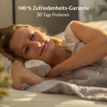 Ella Weighted Blanket 150x200 7kg - Anti Stress Therapy Blanket - Heavy blanket made of 100% cotton - Bed cover for deep sleep and better recovery - Weighted Blanket - For men & women weighing 55-85kg.