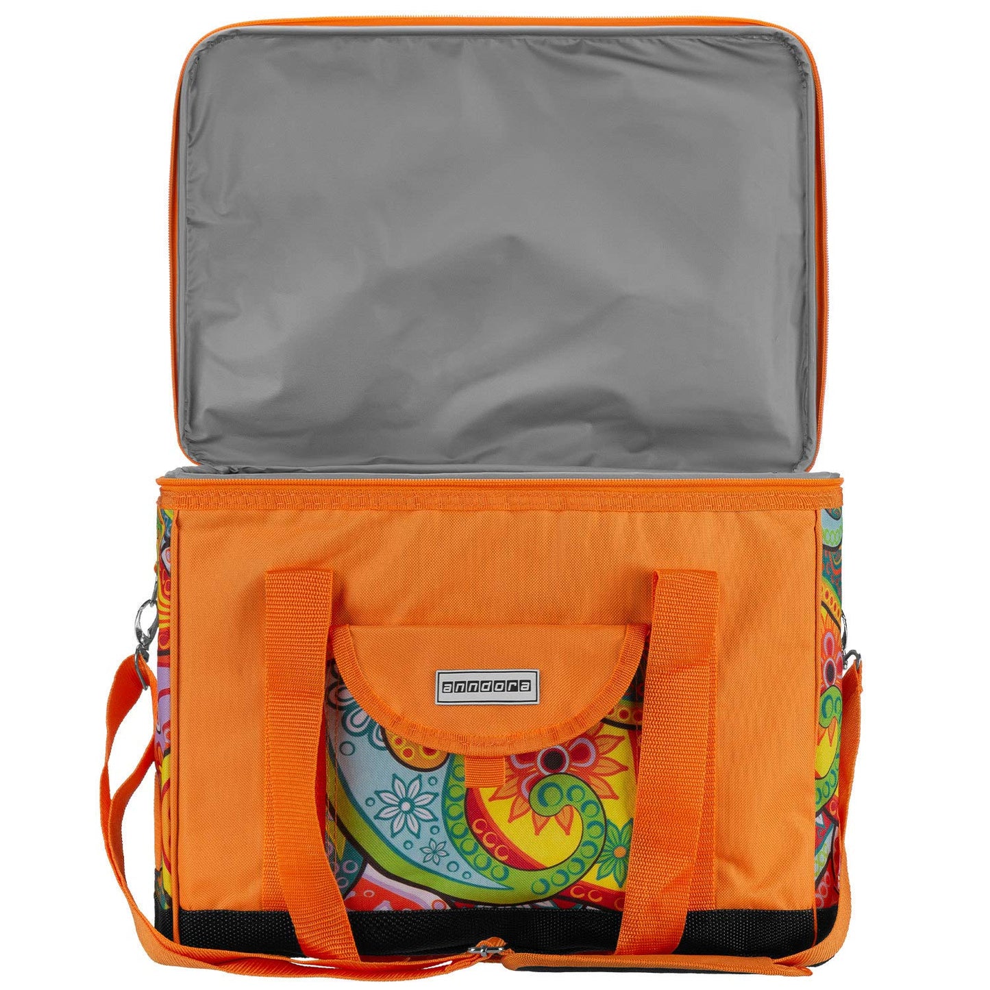 anndora cooler bag XL Paisley orange 40 liters - cooler box insulated bag picnic bag