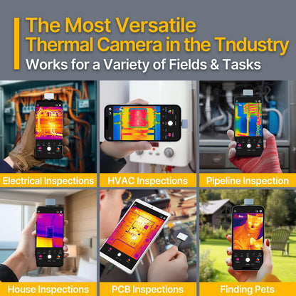 Thermal camera - Android Type-C, InfiRay P2 Pro, magnetic macro lens, 9g all-metal housing, 25Hz, Engineer Pro-class infrared thermal camera for industry, home, circuit board inspection.