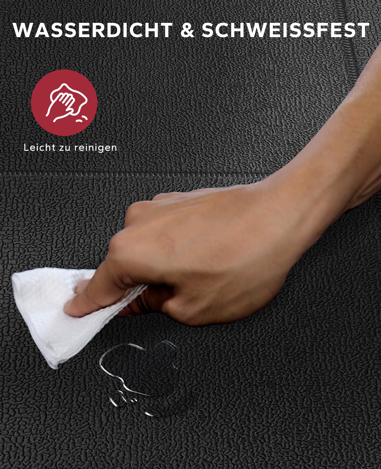 HAPBEAR Foldable Floor Protection Mat For Exercise Equipment- 200cmx90cmx5mm, High-Density PVC, Soundproof Fitness Mat for Treadmills, Elliptical Trainers, Stationary Bikes, Rollers