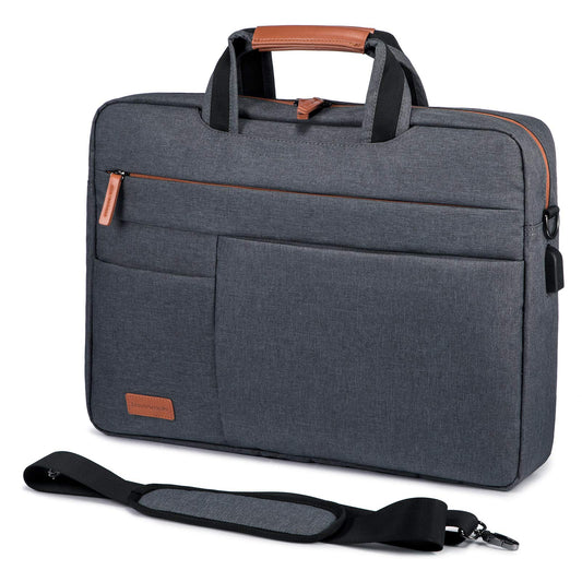 LOVEVOOK laptop bag 17-17.3 inch notebook bag 17-17.3 inch waterproof briefcase men shoulder bag Macbook bag business bags men dark gray