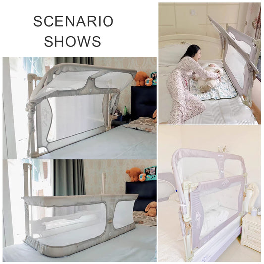 3 in 1 baby bed, baby cradle, 120x50cm, baby bed, adjustable height, bedside crib baby box spring bed, with accessories, baby playpen, baby playpen, that can be placed on the bed (Color: Light green)