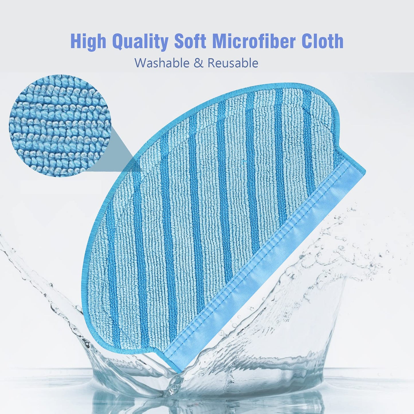 KGC 20 pieces replacement accessories for Ecovacs Deebot OZMO 950 920 vacuum robot, Yeedi 2 Hybrid robot vacuum, 1 main brush + 4 filters + 8 side brushes + 6 cleaning cloths + 1 cleaning brush