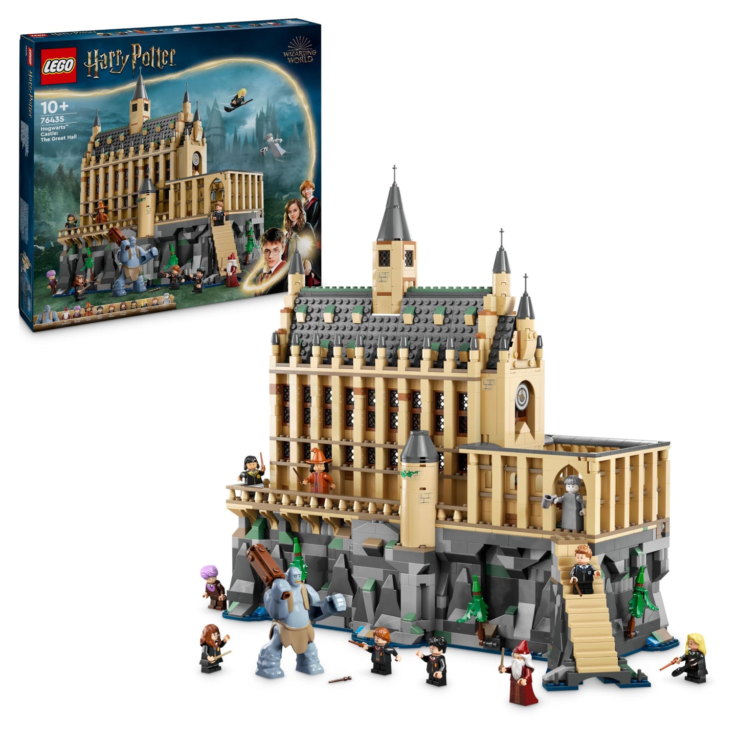 LEGO Harry Potter Hogwarts Castle: The Great Hall, wizard collectible toy with 11 minifigures including Hermione Granger, magical gift for boys and girls 76435