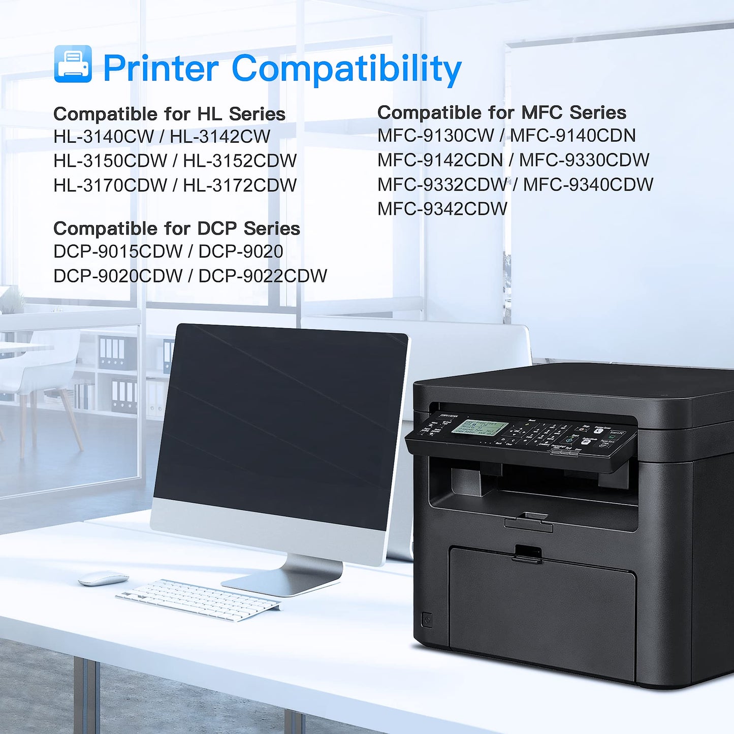 LxTek TN241 Compatible Toner for Brother MFC 9332CDW, Brother DCP 9022CDW, TN 241, TN245, HL-3142CW, MFC-9142CDN, HL-3152CD, HL-3140CW, DCP-9017CDW, MCF-9342CDW, MFC 9340CDW (5-Pack)
