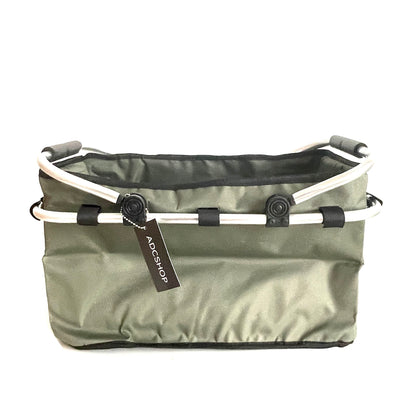 ADCSHOP - Mushroom basket and mushroom knife set for collecting mushrooms and fruits - foldable, durable, washable, padded handles, and spore-free bottom - 42 x 26 x 22 cm