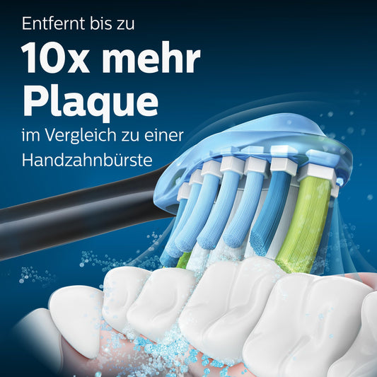 Philips Sonicare Original C3 Premium Plaque Defense Standard Sonic Toothbrush Heads - 4 Pack in Black (Model HX9044/33)